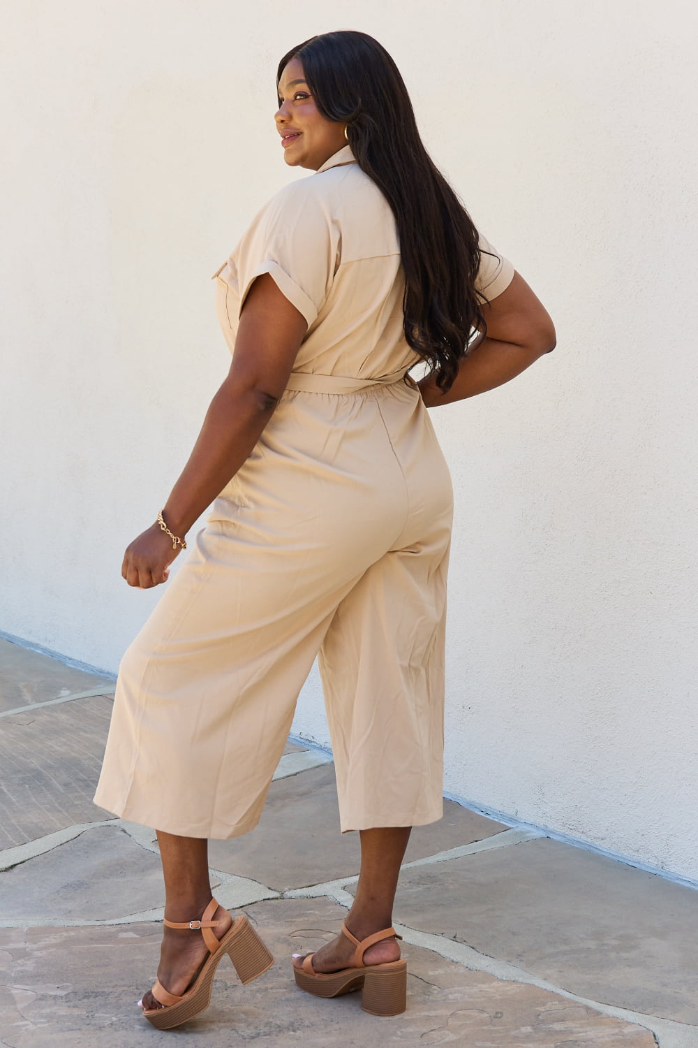All In One Full Size Solid Jumpsuit